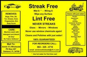 Streak Free Lint Free